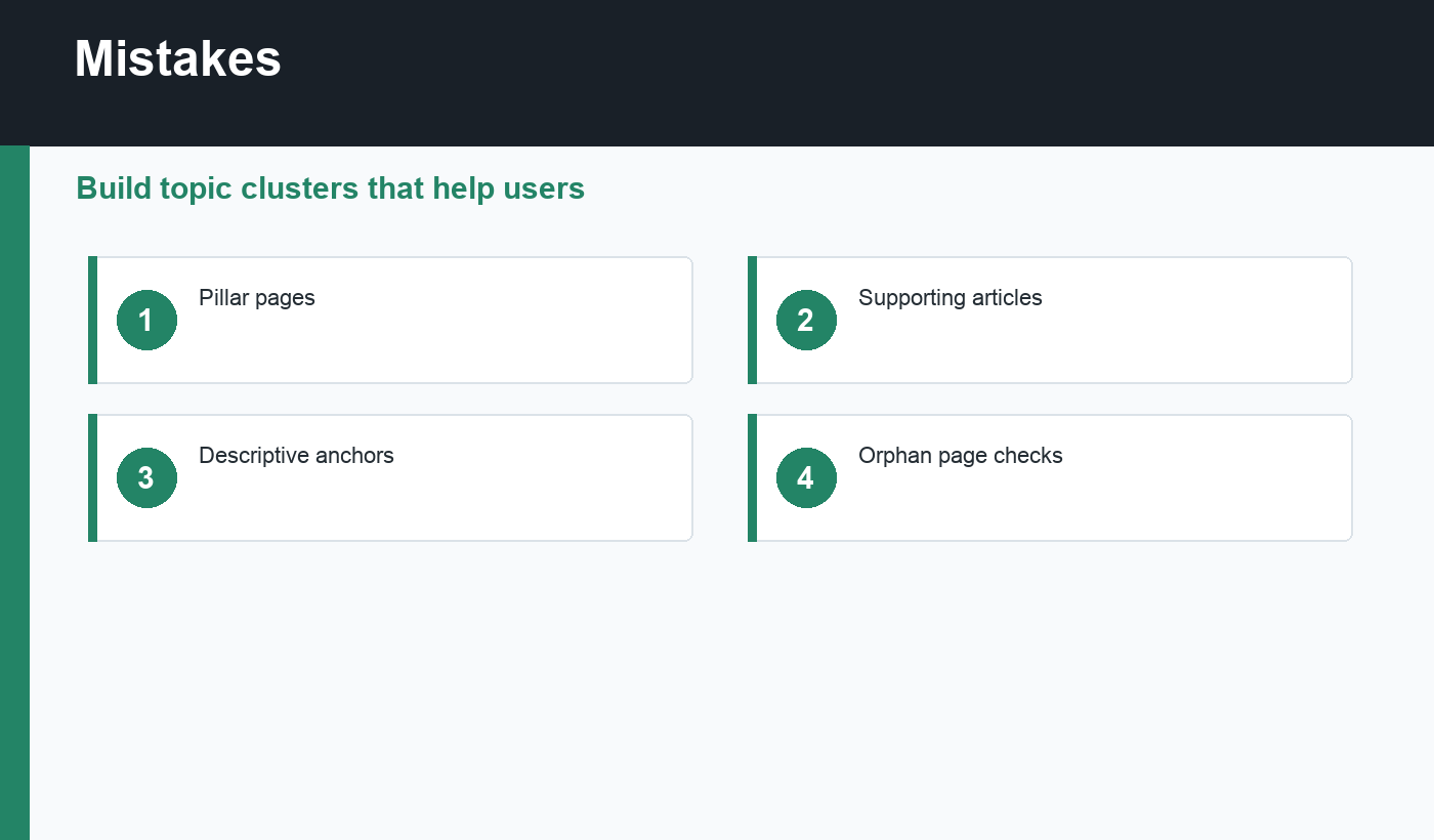 internal linking for SEO mistakes to avoid