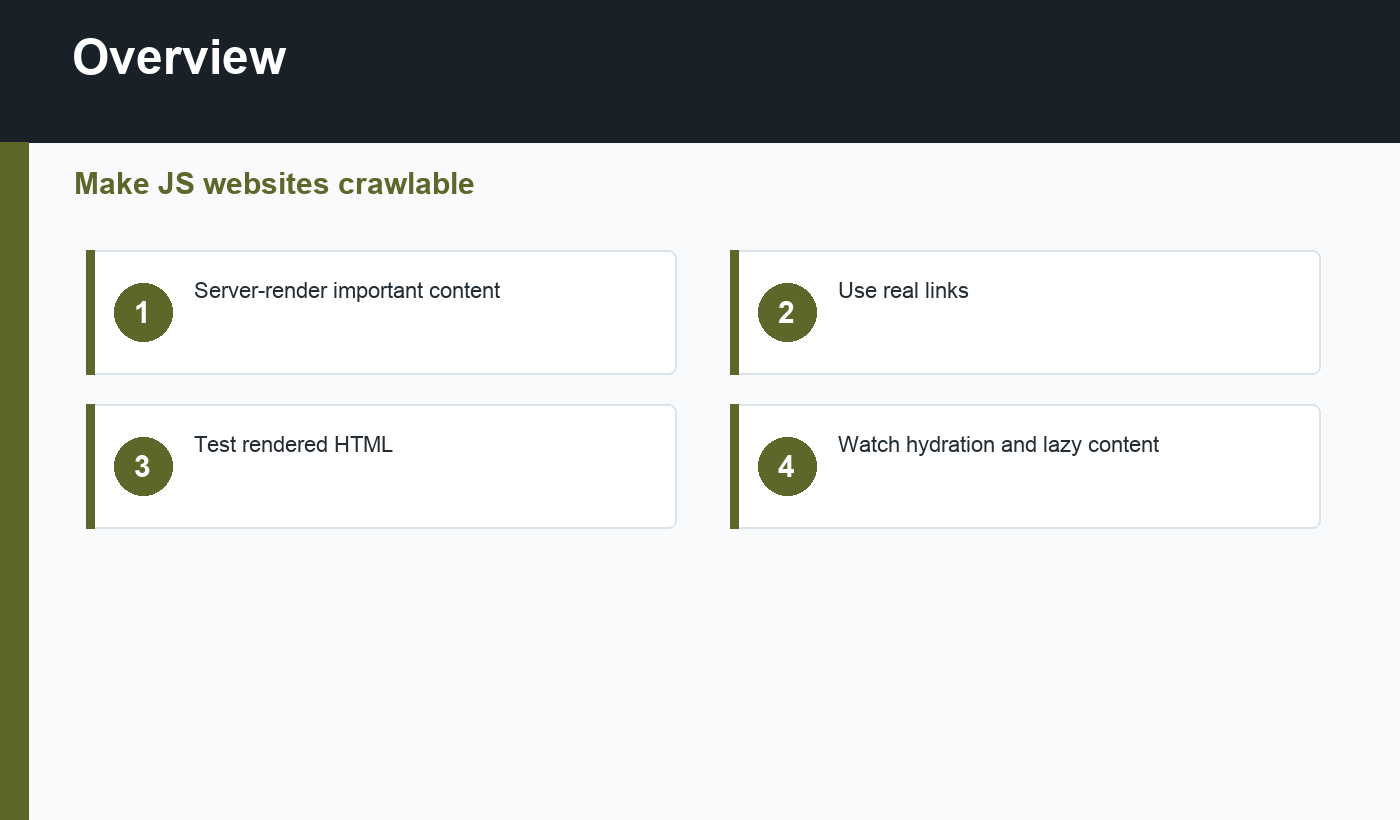 JavaScript SEO overview