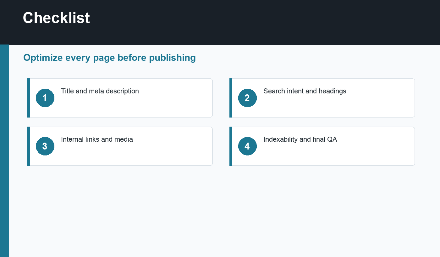 on-page SEO checklist checklist