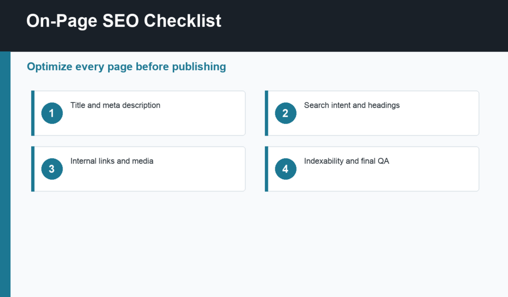 on-page SEO checklist guide