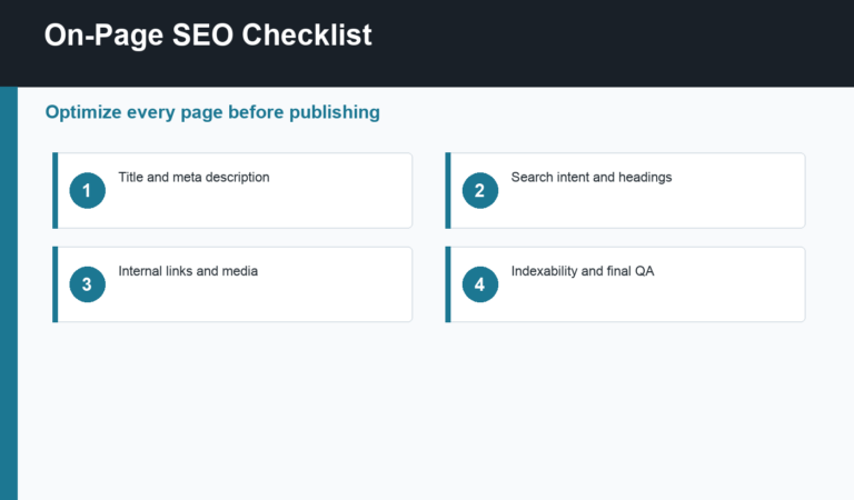 on-page SEO checklist guide