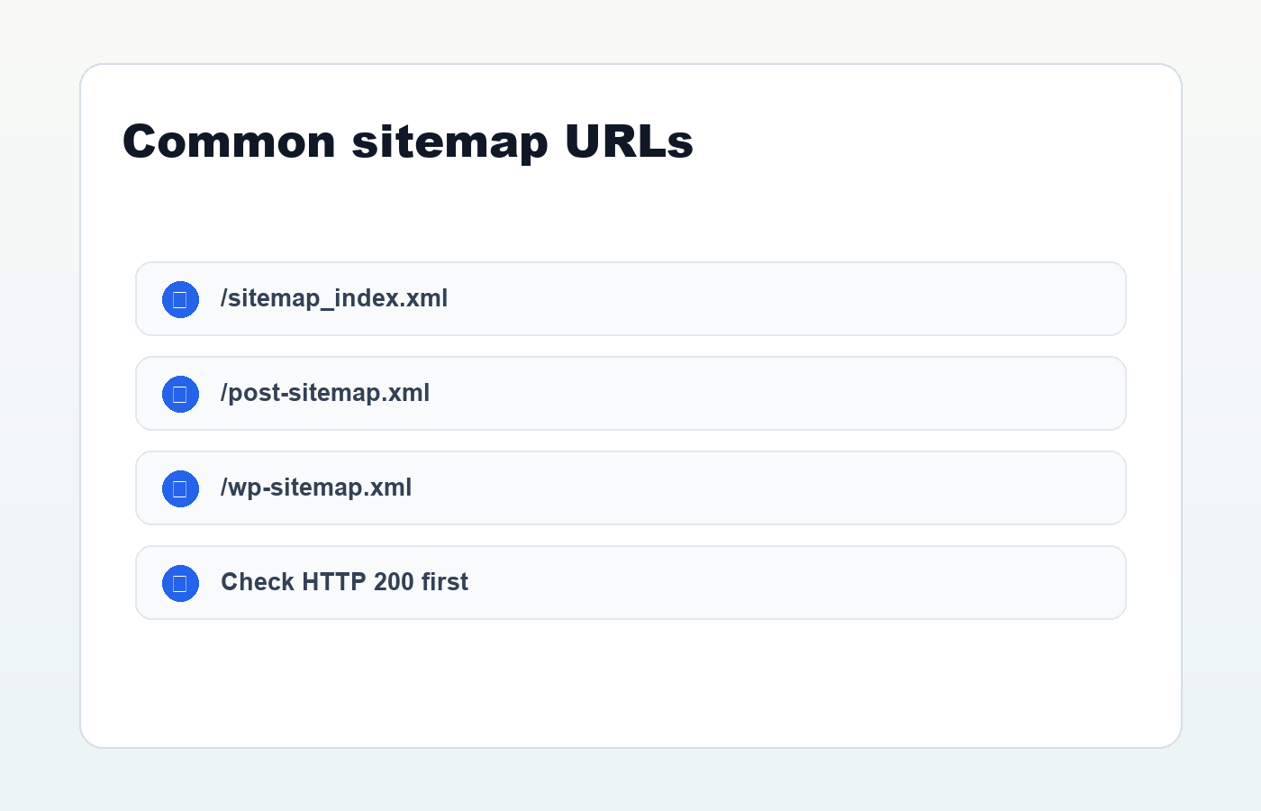 Common WordPress sitemap URL locations