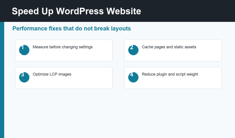 Speed up WordPress website performance safely