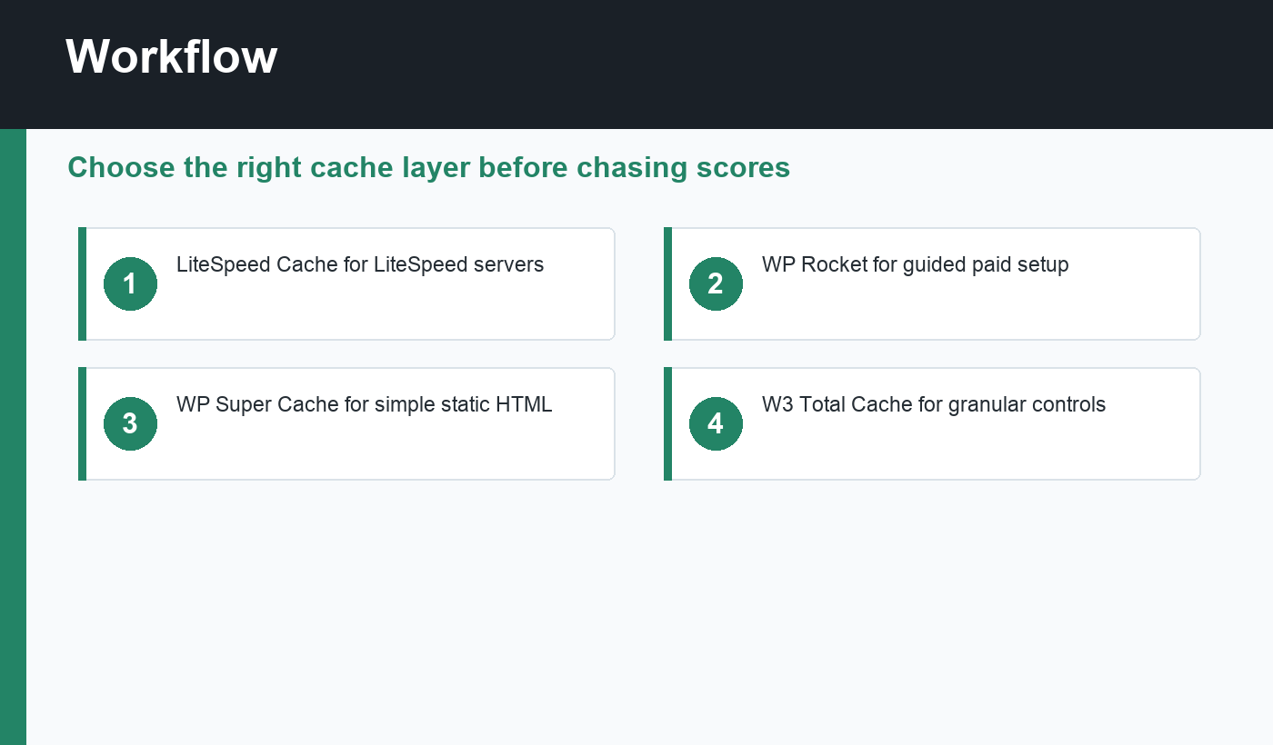 Caching workflow for WordPress performance