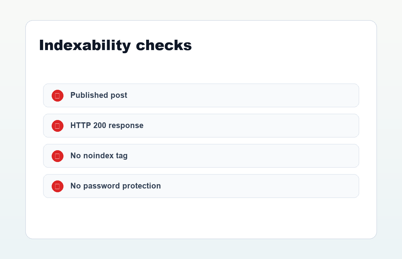 WordPress indexability checks for Google search visibility