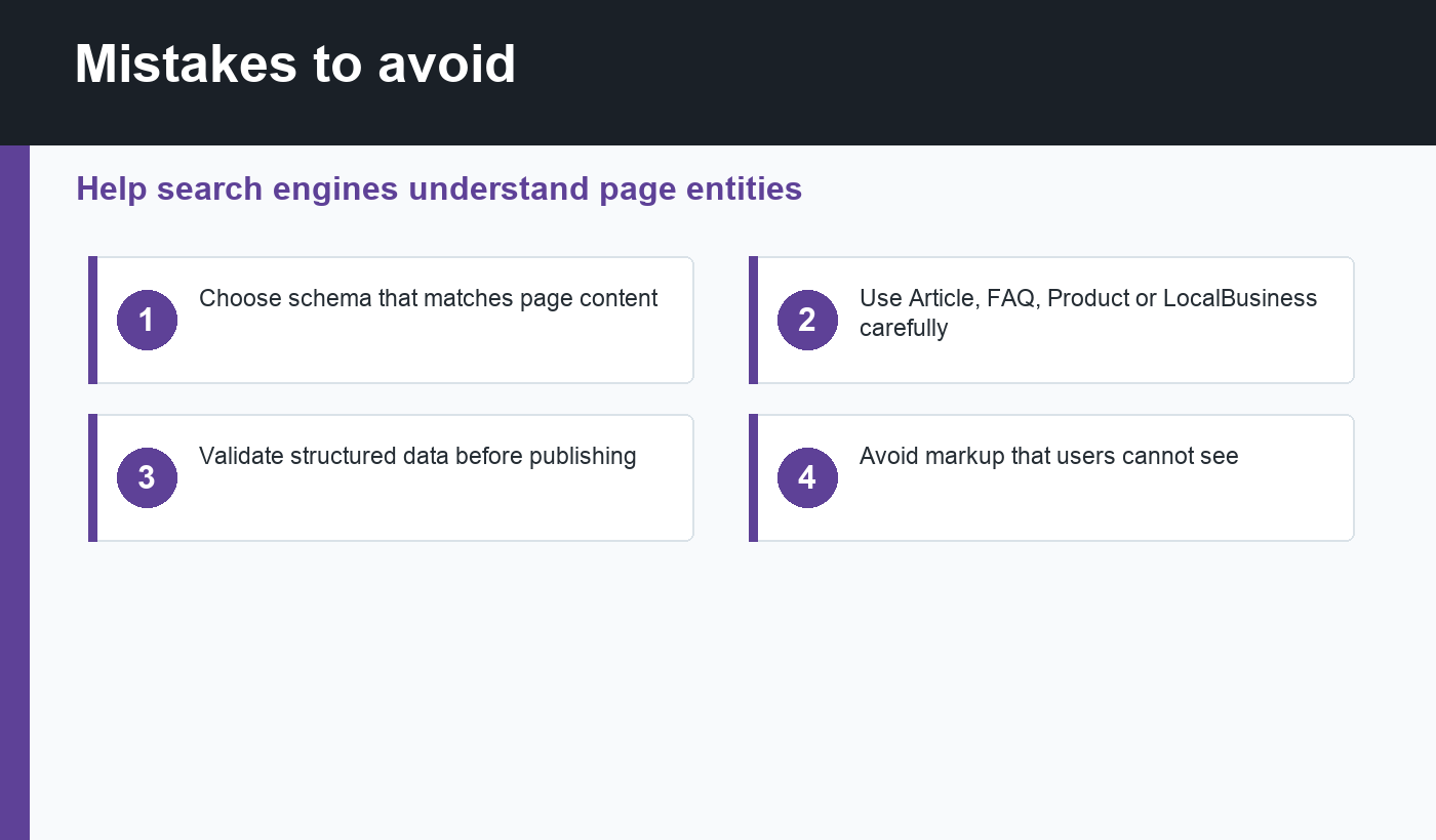 WordPress schema markup mistakes to avoid