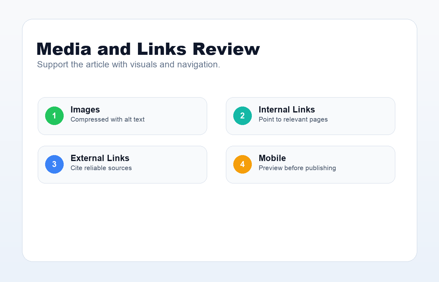 WordPress SEO checklist for images links and mobile review