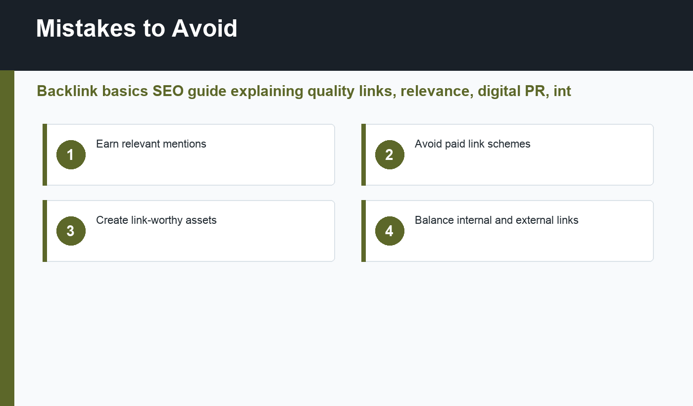 backlink basics SEO mistakes to avoid