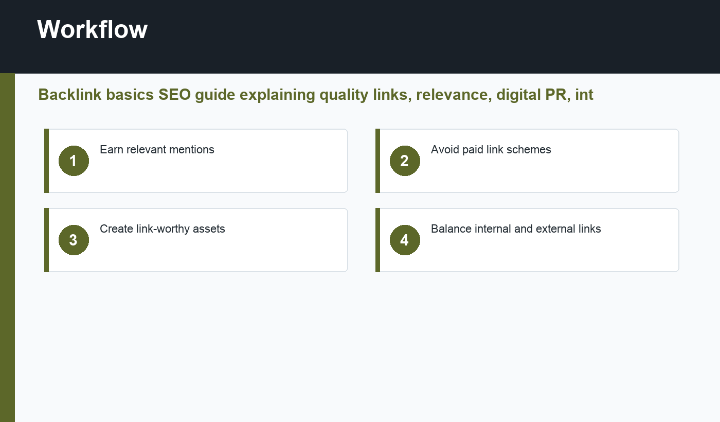 backlink basics SEO workflow