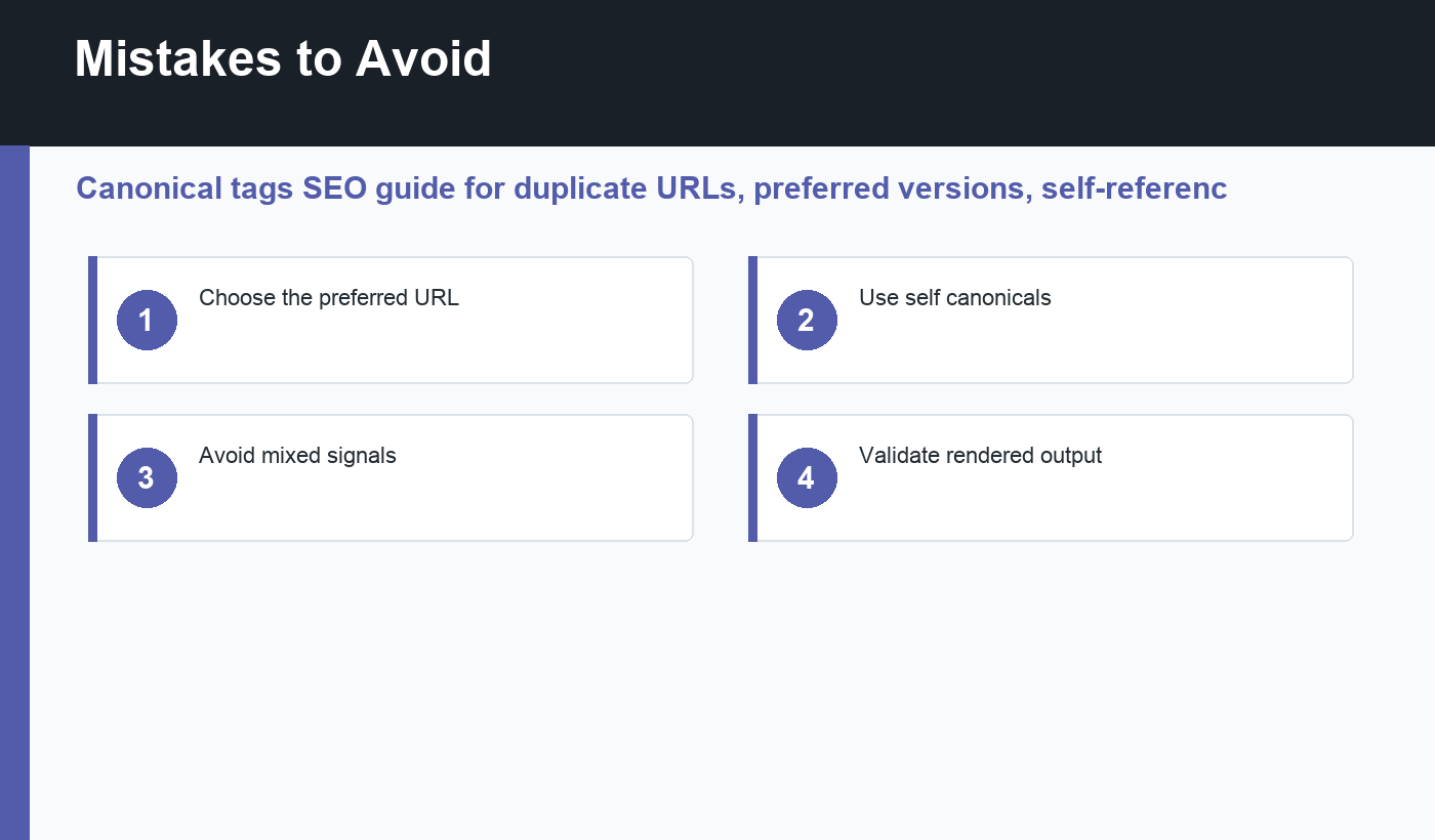 canonical tags SEO mistakes to avoid