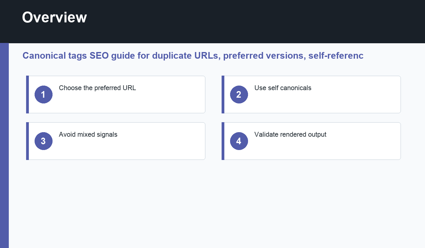 canonical tags SEO overview