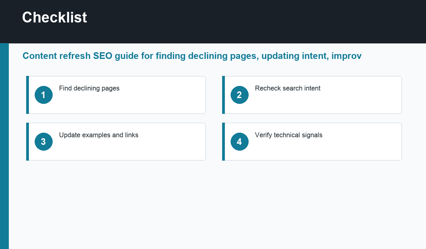 content refresh SEO checklist