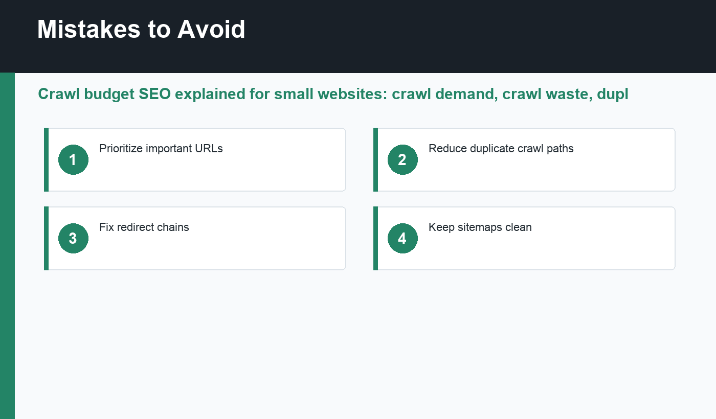 crawl budget SEO mistakes to avoid