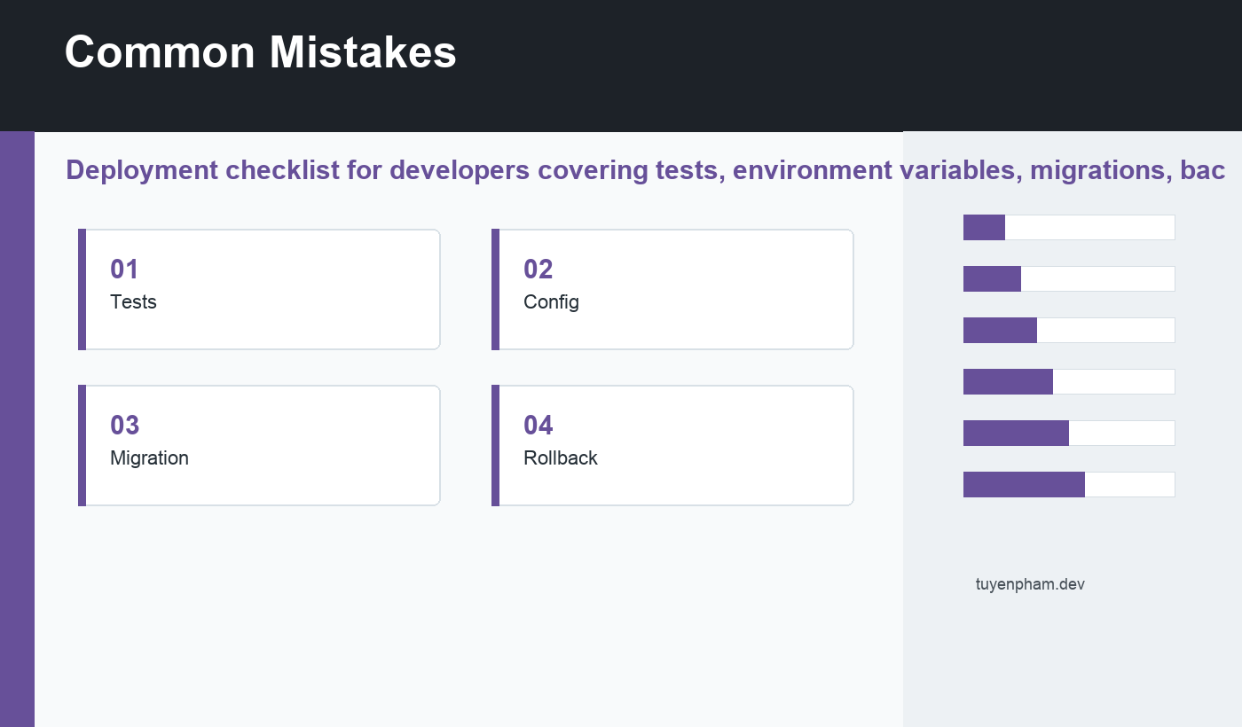 deployment checklist common mistakes