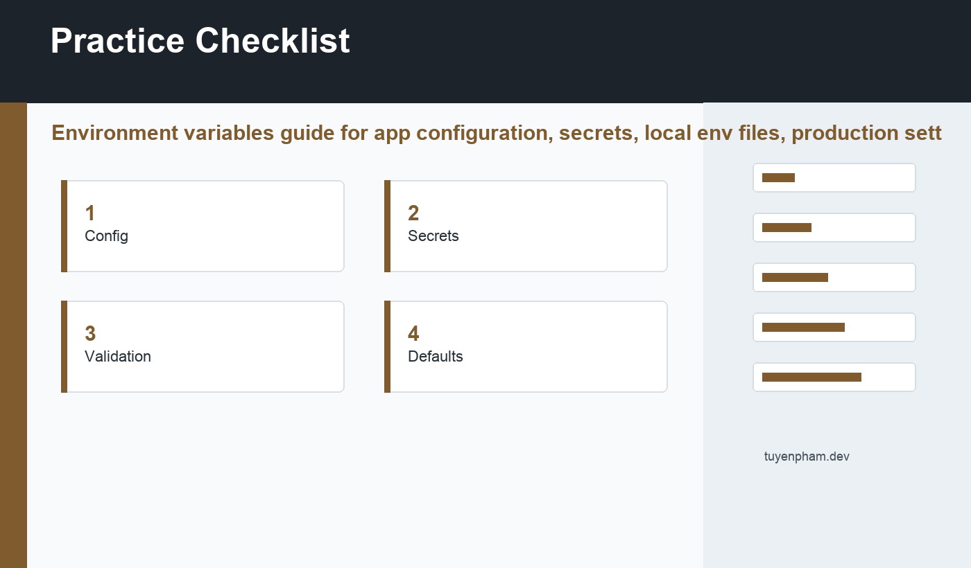 environment variables checklist