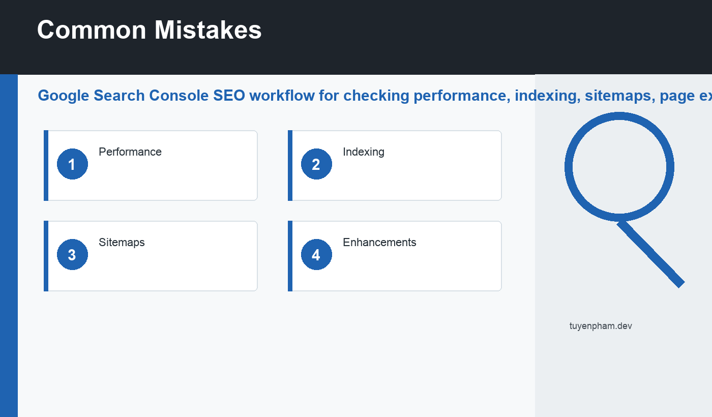 Google Search Console SEO common mistakes