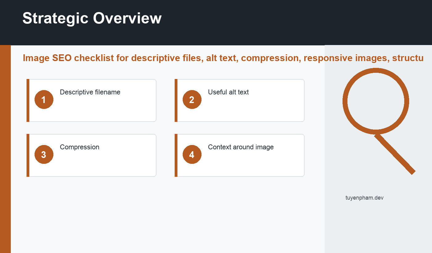 image SEO checklist overview diagram