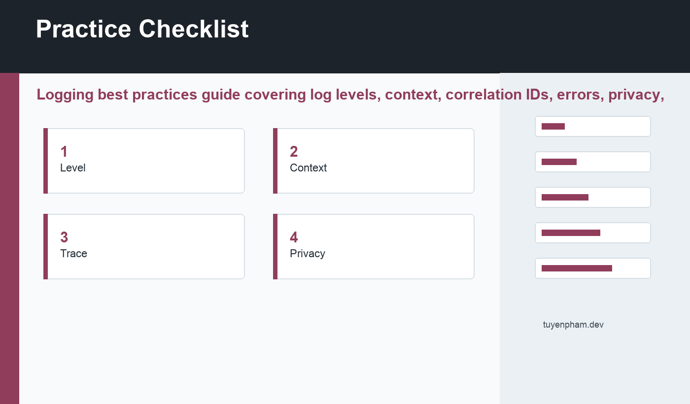 logging best practices checklist