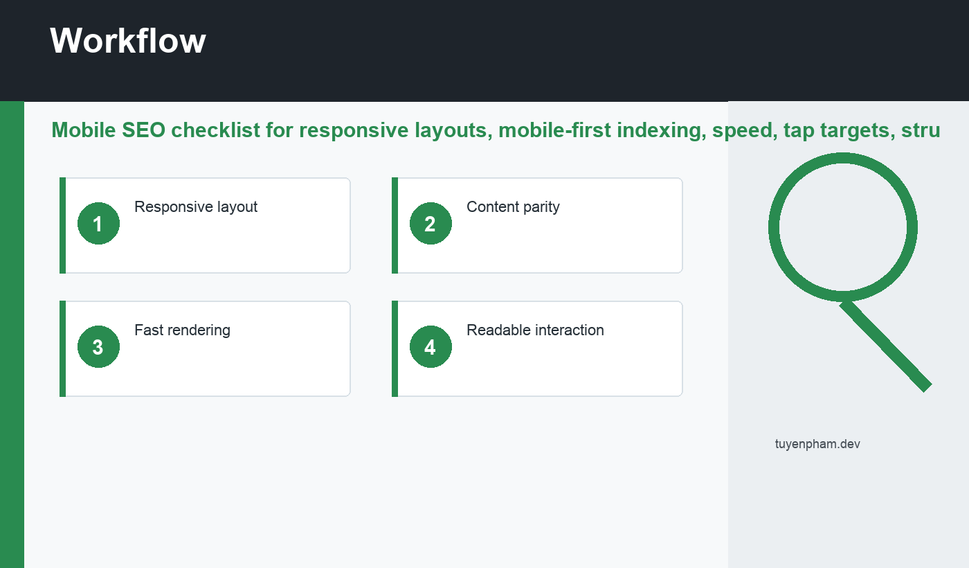 mobile SEO checklist workflow