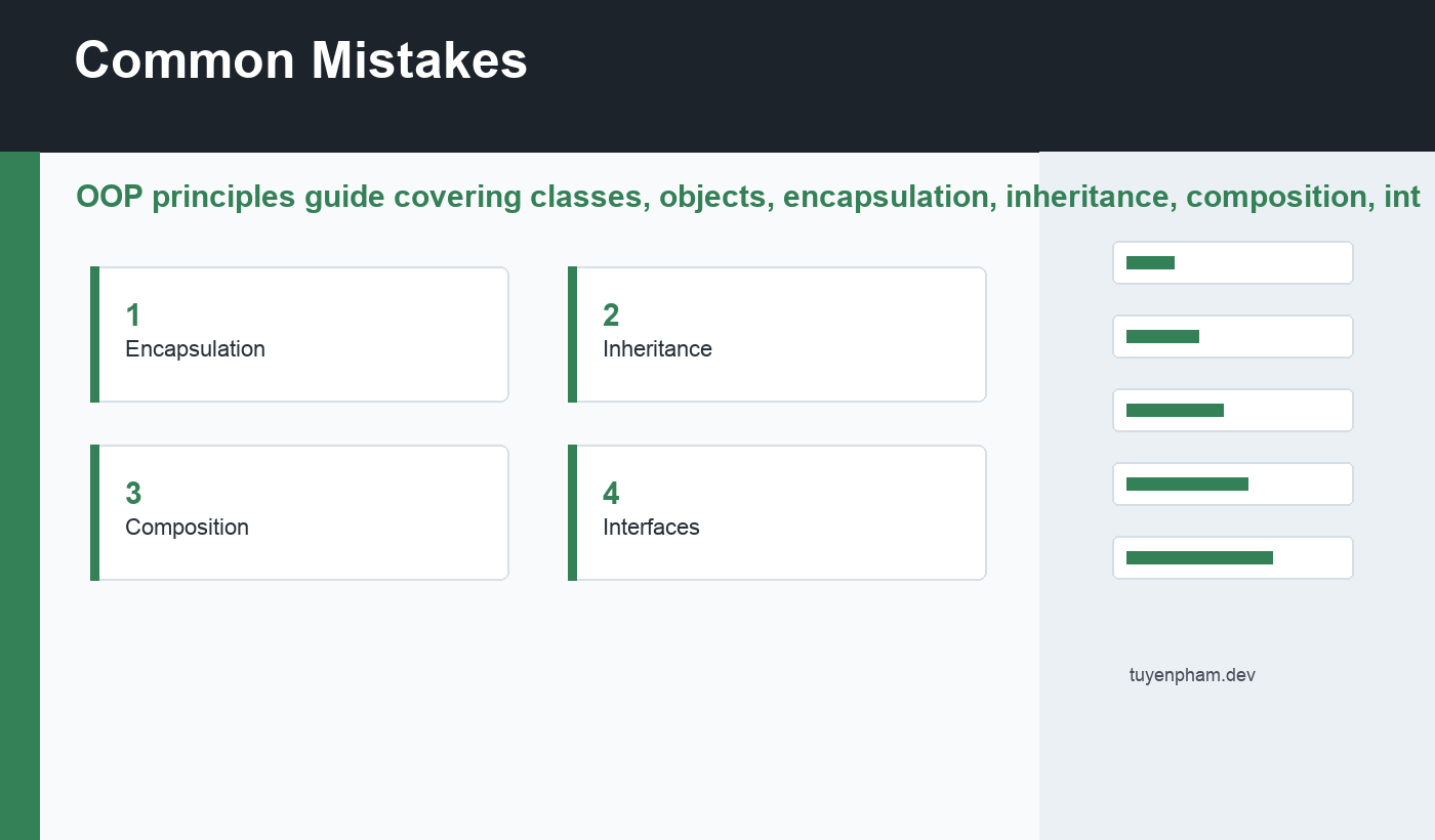 OOP principles common mistakes