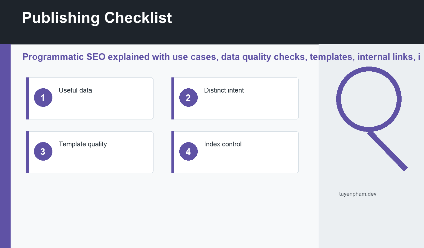 programmatic SEO checklist