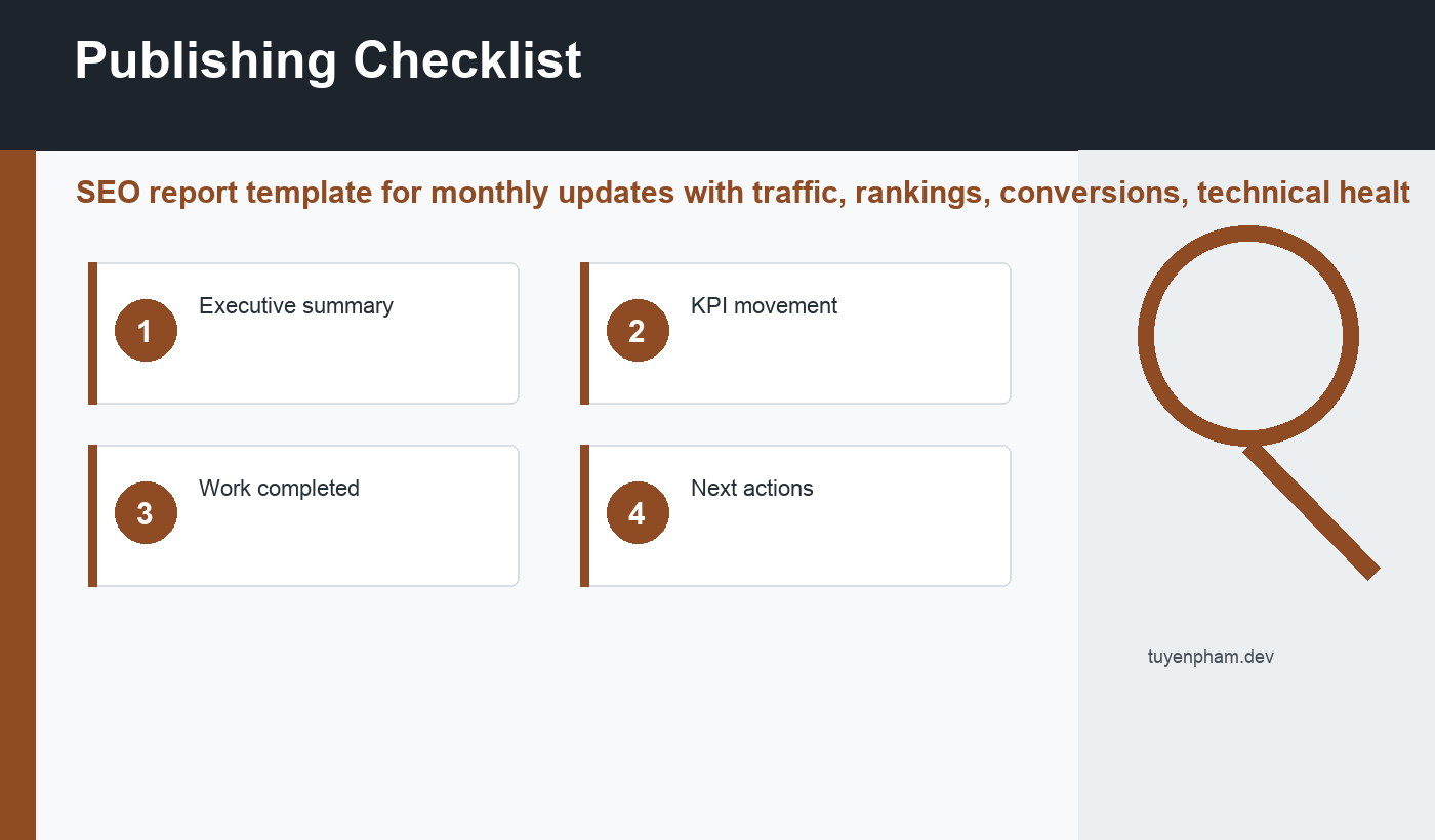 SEO report template checklist