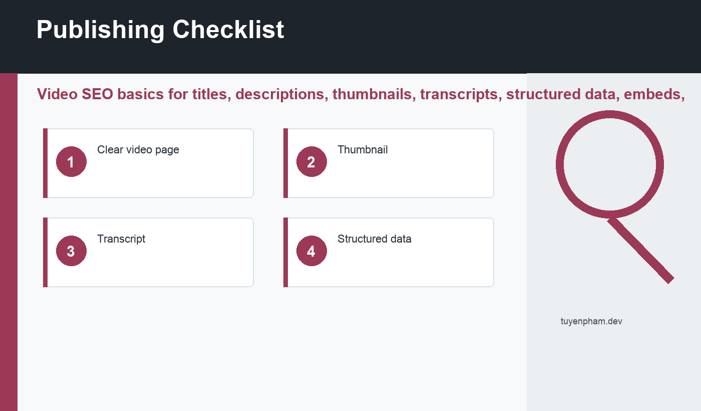 video SEO basics checklist