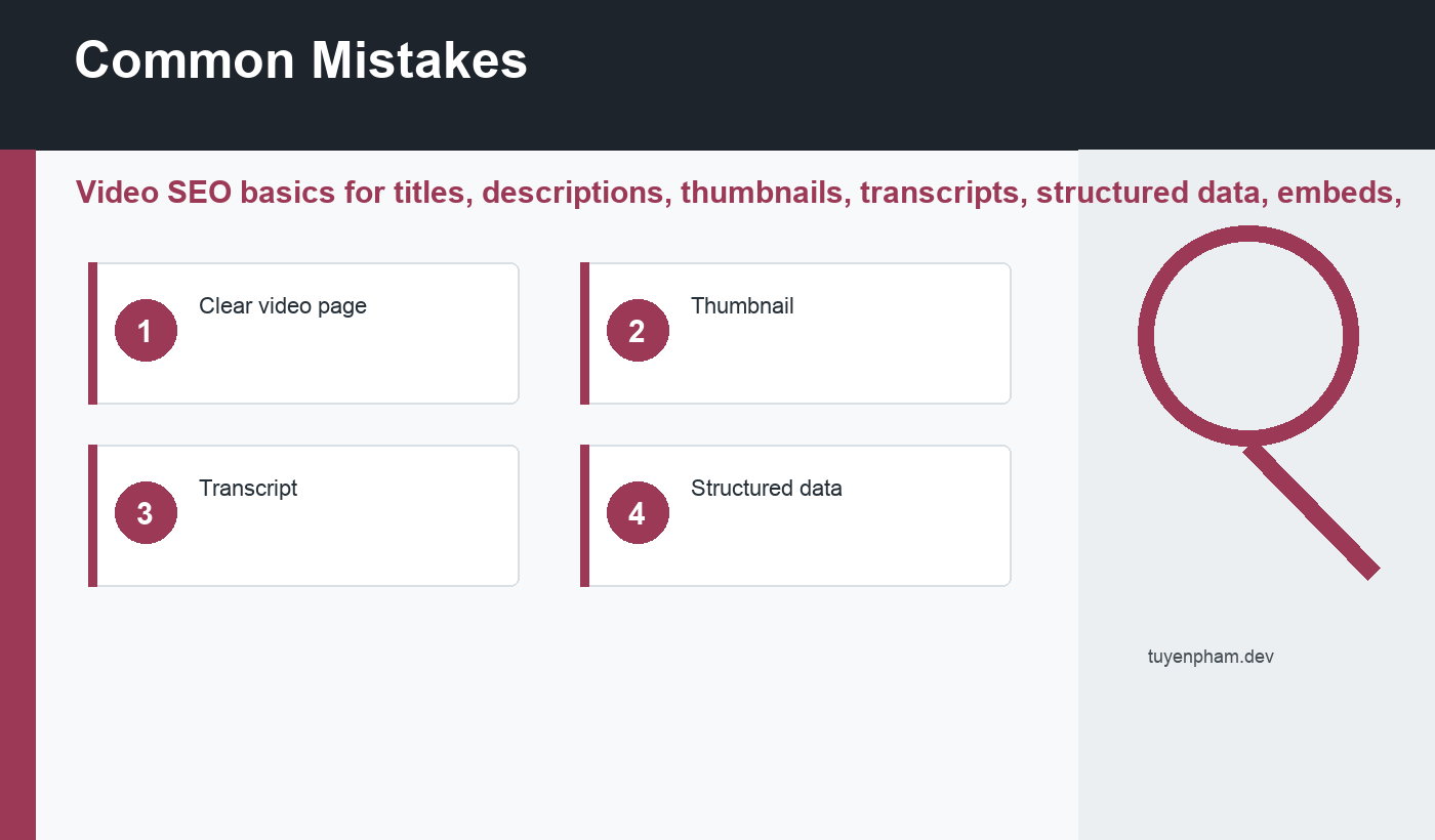 video SEO basics common mistakes