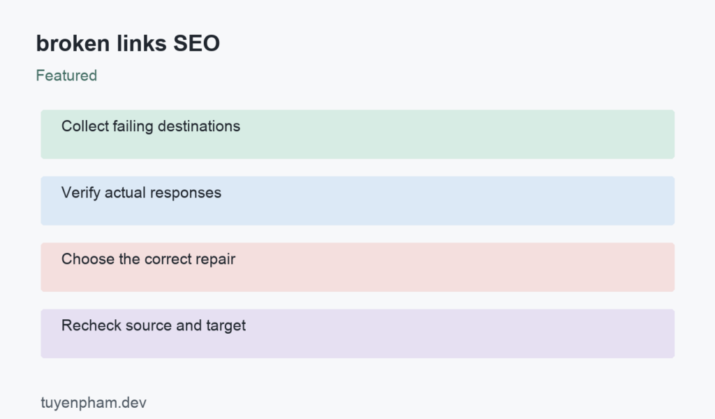 broken links SEO: process overview