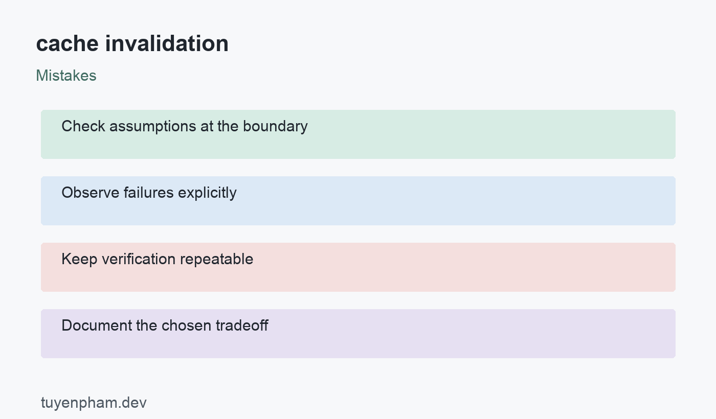 cache invalidation: mistakes