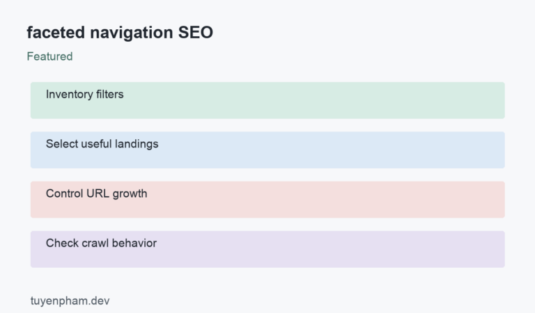 faceted navigation SEO: process overview