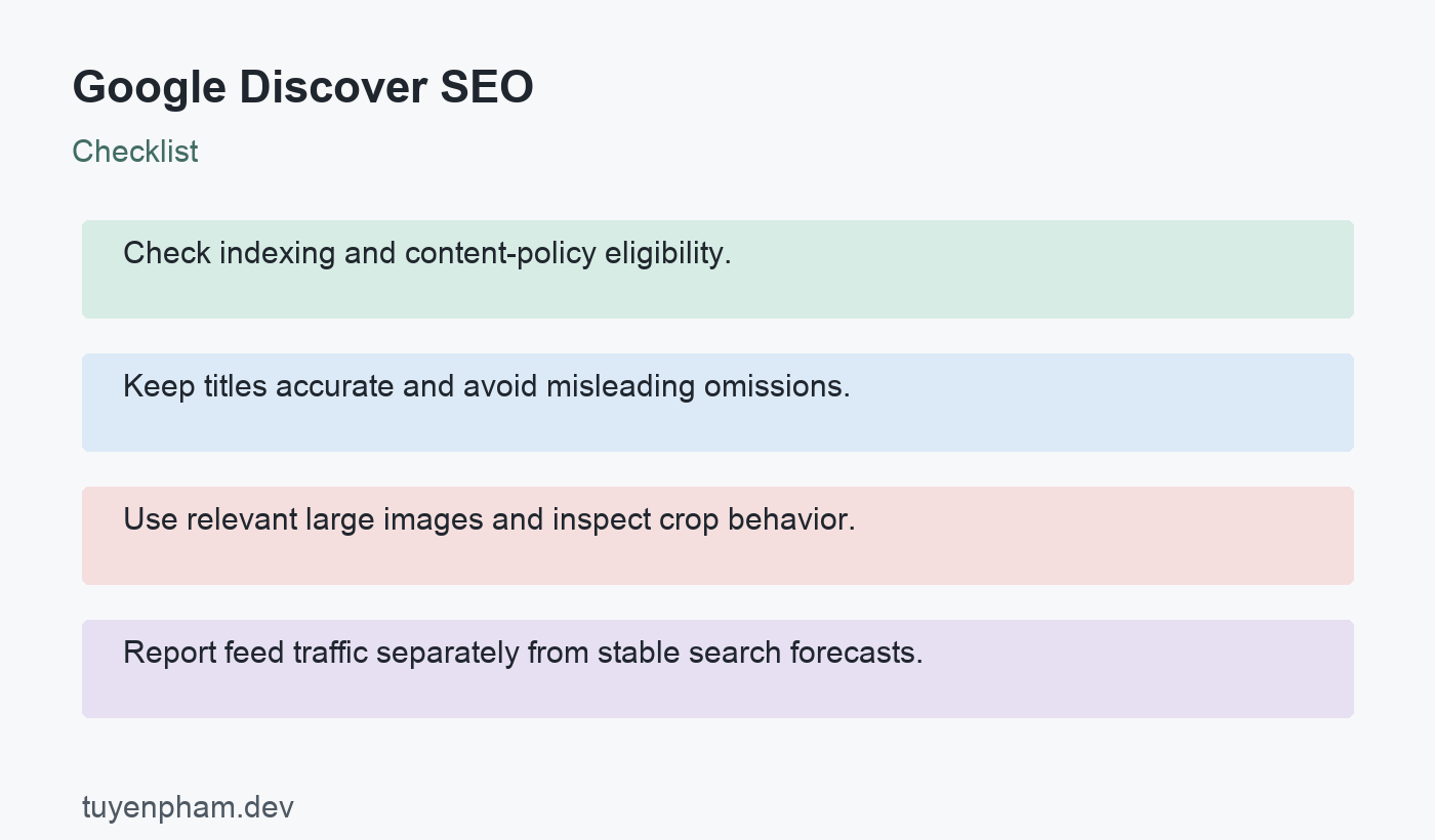 Google Discover SEO: checklist