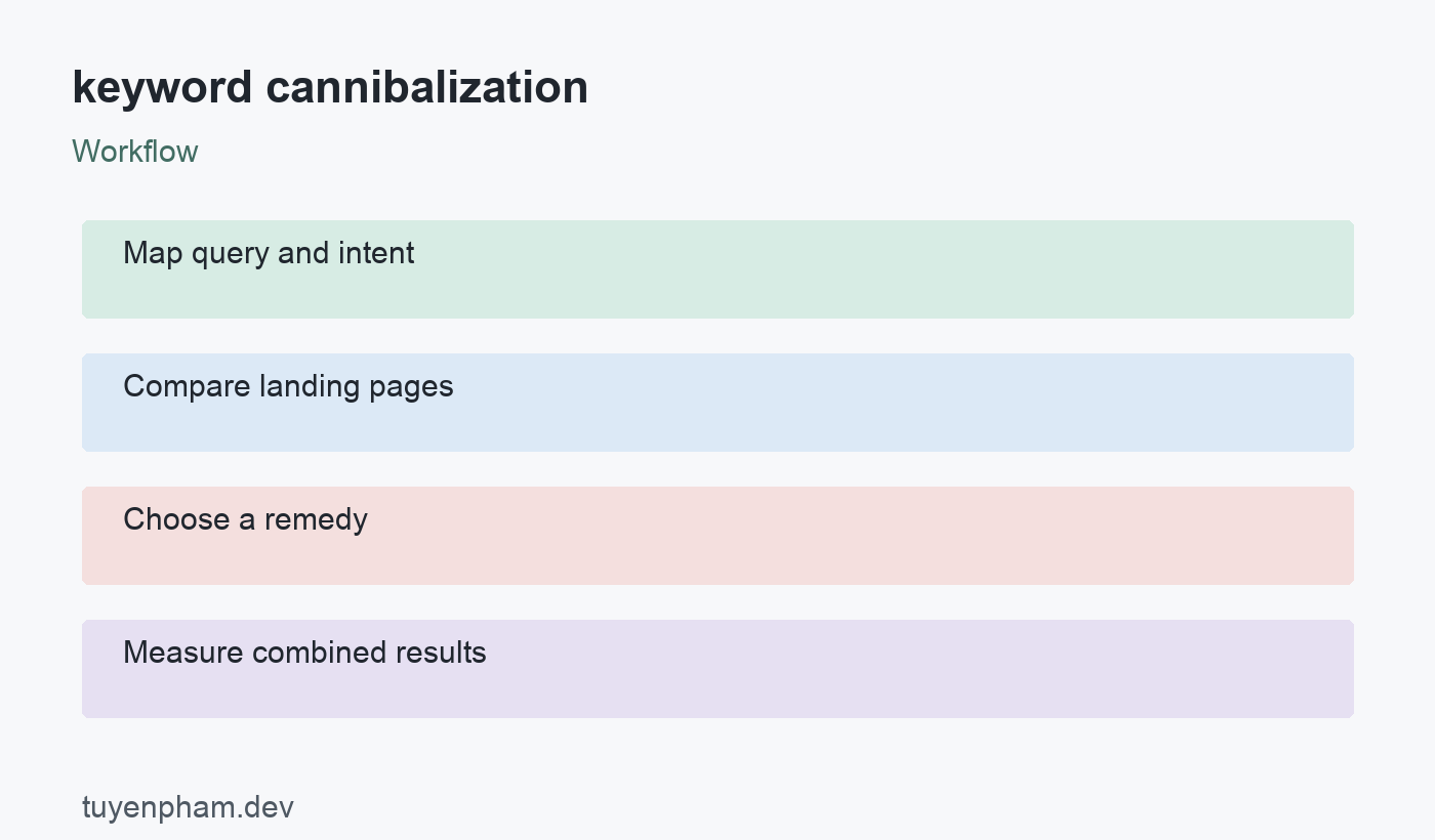 keyword cannibalization: workflow