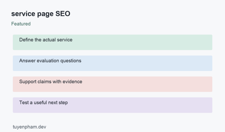 service page SEO: process overview